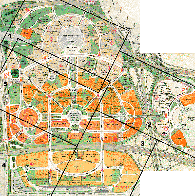 1964 Worlds Fair Map